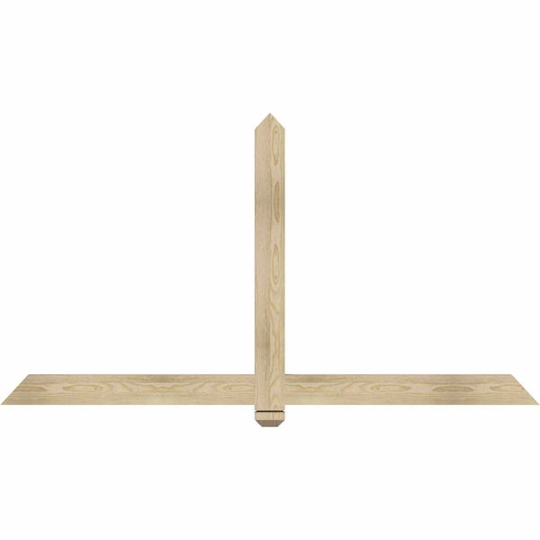 Ekena Millwork Eugene Rough Sawn Timber Gable Bracket, Douglas Fir, 72"W x 39"H x 2"D x 4"F, 13/12 Pitch GBW072X39X0204EUG00RDF - main